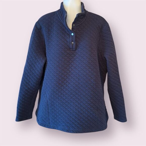 Duluth Trading Co Tops - DULUTH Trading Company Quilted Snap Pullover Sweatshirt